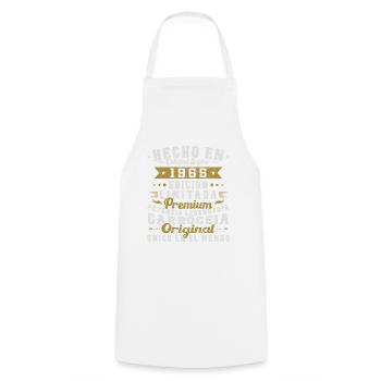 Fabriqué en 1965 60 ans d’anniversaire - Tablier de cuisine - blanc - Devant - AI Model Male 185 dark (185cm)