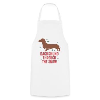 Dachshund Through The Snow - Cooking Apron - white - Front - AI Model Male 185 dark (185cm)