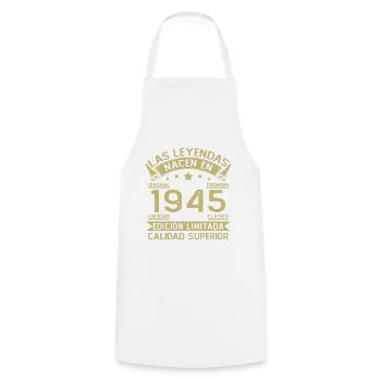 80 Jahre 1945 Vintage Retro Geburtstagsgeschenk - Kochschürze - Weiß - Vorne - AI Model Male 185 dark (185cm)
