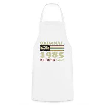 Original 1985 Vintage Geburtstagsgeschenk - Kochschürze - Weiß - Vorne - AI Model Male 185 dark (185cm)
