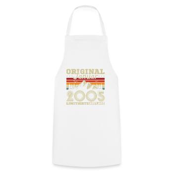 20 years Born in January 2005 Mrs. Man - Cooking Apron - white - Front - AI Model Male 185 dark (185cm)