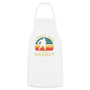 I Can't I Have Hockey Humor Gift - Kochschürze - Weiß - Vorne - AI Model Male 185 dark (185cm)