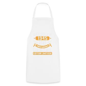 80 Years 1945 Vintage Birthday Gift - Cooking Apron - white - Front - AI Model Male 185 dark (185cm)