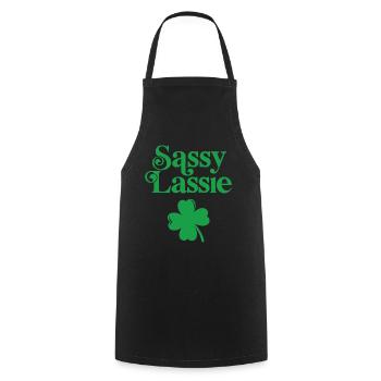 Sassy Lassie - Cooking Apron - black - Front - AI Model Male 185 dark (185cm)