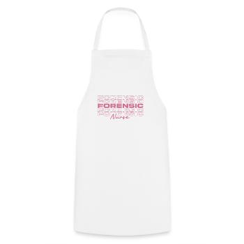 Forensic Nurse Medical Nurses Stylish - Cooking Apron - white - Front - AI Model Male 185 dark (185cm)