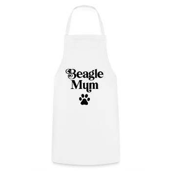 Beagle Mum - Cooking Apron - white - Front - AI Model Male 185 dark (185cm)