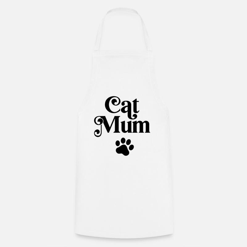 Cat Mum - Cooking Apron - white