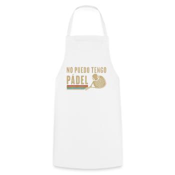 I Can't Have Vintage Padel Padel Racket - Cooking Apron - white - Front - AI Model Male 185 dark (185cm)