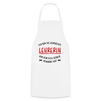 Lehrerin Beruf Lustige Spruch Unterricht Geschenk - Kochschürze - Weiß - Vorne - AI Model Male 185 dark (185cm)