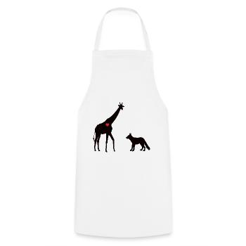 Giraffe und Wolf Gewaltfreie Kommunikation - Kochschürze - Weiß - Vorne - AI Model Male 185 dark (185cm)