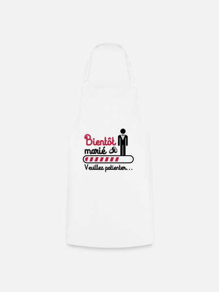 Bientôt marié Enterrement De Vie De Garçon - Tablier de cuisine - blanc