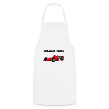 Meilleur Pilote Voiture de Course - Tablier de cuisine - blanc - Devant - AI Model Male 185 dark (185cm)