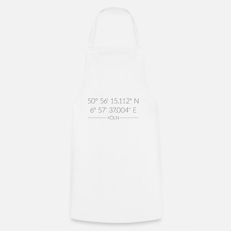Coordonnées de Cologne - Tablier de cuisine - blanc
