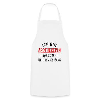 Apothekerin Lustige Spruch Beruf Apotheke Geschenk - Kochschürze - Weiß - Vorne - AI Model Male 185 dark (185cm)
