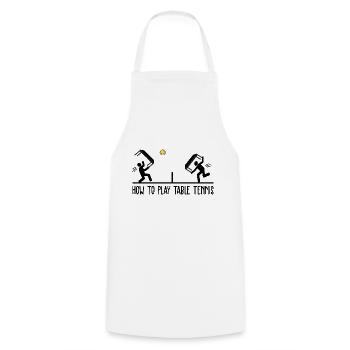 Comment jouer au tennis de table tennis de table tshirt sport - Tablier de cuisine - blanc - Devant - AI Model Male 185 dark (185cm)