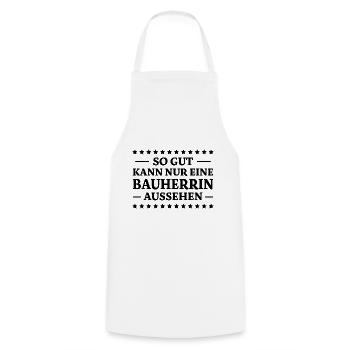 Bauherrin Spruch Bauherr Lustig Bauherrin Geschenk - Kochschürze - Weiß - Vorne - AI Model Male 185 dark (185cm)