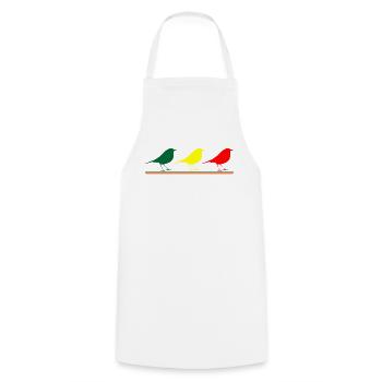 Three Little Birds | Reggae music 420 Rastafarian - Cooking Apron - white - Front - AI Model Male 185 dark (185cm)
