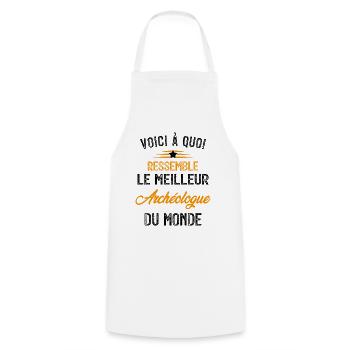 Voici à quoi ressemble le meilleur Architecte - Tablier de cuisine - blanc - Devant - AI Model Male 185 dark (185cm)