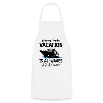 Fun Cruise Family Holiday Cruise Ship - Cooking Apron - white - Front - AI Model Male 185 dark (185cm)