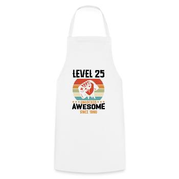 Level 25 Komplettes Geburtstagsgeschenk von 1998 - Kochschürze - Weiß - Vorne - AI Model Male 185 dark (185cm)