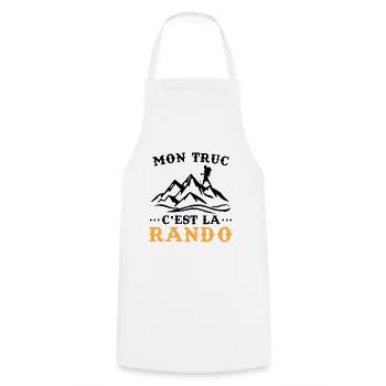 Cadeau Humour Retraite Noël Randonneur Randonneuse - Tablier de cuisine - blanc - Devant - AI Model Male 185 dark (185cm)