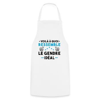 Voilà à quoi ressemble le gendre idéal - Tablier de cuisine - blanc - Devant - AI Model Male 185 dark (185cm)
