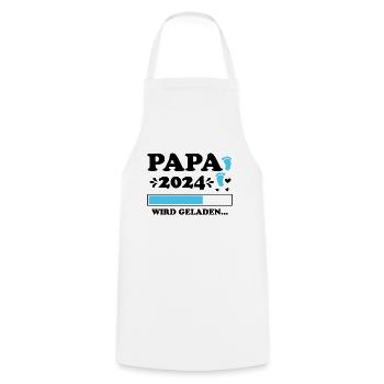 Vater 2024 Werdender Papa Loading 2024 - Kochschürze - Weiß - Vorne - AI Model Male 185 dark (185cm)