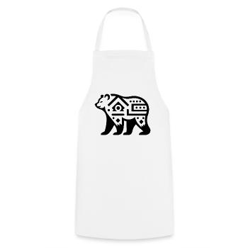 Bär Indianer-Tierkreis - Kochschürze - Weiß - Vorne - AI Model Male 185 dark (185cm)