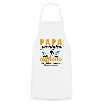 Dad Gardener Gift Hard To Do Better - Cooking Apron - white - Front - AI Model Male 185 dark (185cm)