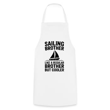 Segeln Spruch Bruder Segler Segeln Geschenk - Kochschürze - Weiß - Vorne - AI Model Male 185 dark (185cm)