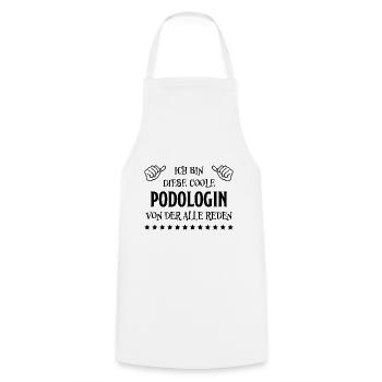 Podologin Lustige Spruch Fuß Podologin Geschenk - Kochschürze - Weiß - Vorne - AI Model Male 185 dark (185cm)