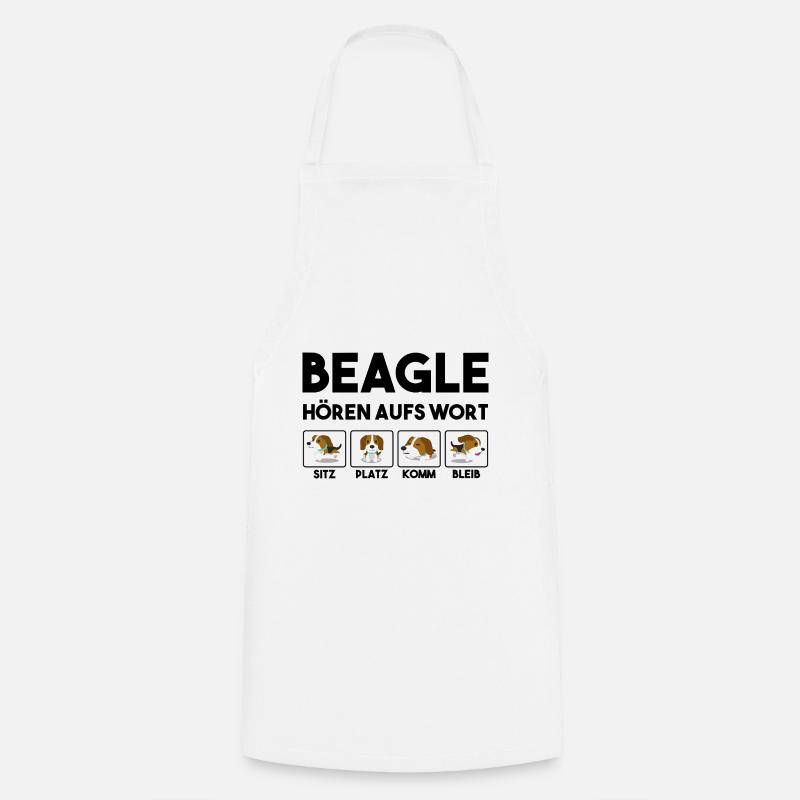 Beagle - Kochschürze - Weiß