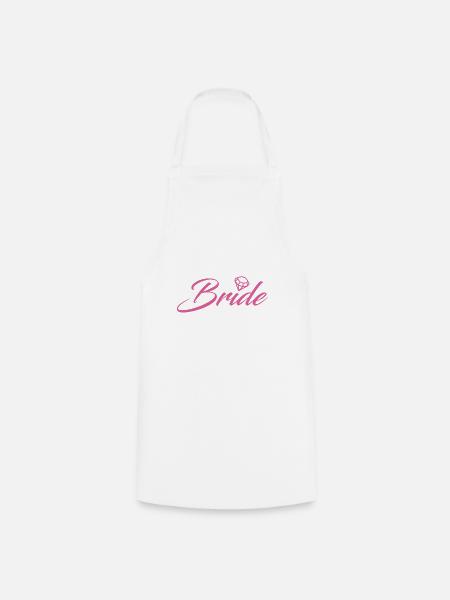 Bride Braut JGA Hochzeit - Kochschürze - Weiß