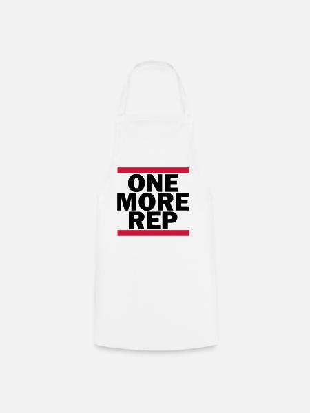 GYM, ONE MORE REPEAT - Kochschürze - Weiß