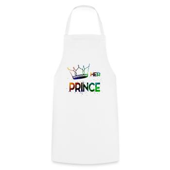 Her Prince - Kochschürze - Weiß - Vorne - AI Model Male 185 dark (185cm)