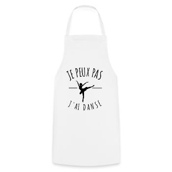 je peux pas j'ai danse classique danseuse humour - Tablier de cuisine - blanc - Devant - AI Model Male 185 dark (185cm)