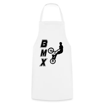 BMX Rennrad Radfahrer Trick - Kochschürze - Weiß - Vorne - AI Model Male 185 dark (185cm)