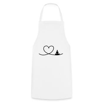 I love Yoga - Tablier de cuisine - blanc - Devant - AI Model Male 185 dark (185cm)