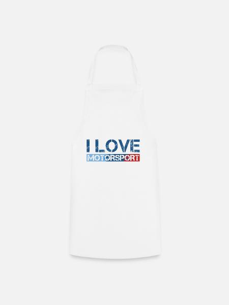 Love Motorsport Shirt Geschenk - Kochschürze - Weiß
