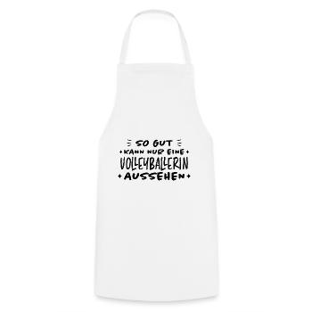 Volleyballerin Spruch Fun Beachvolleyball Geschenk - Kochschürze - Weiß - Vorne - AI Model Male 185 dark (185cm)