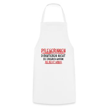 Pflegerin Lustiger Spruch Pflegekraft Job Geschenk - Kochschürze - Weiß - Vorne - AI Model Male 185 dark (185cm)