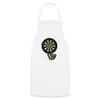 Dartboard Darts Dartspieler - Kochschürze - Weiß - Vorne - AI Model Male 185 dark (185cm)