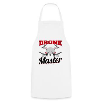 Drone Master | Drone Pilot - Kochschürze - Weiß - Vorne - AI Model Male 185 dark (185cm)
