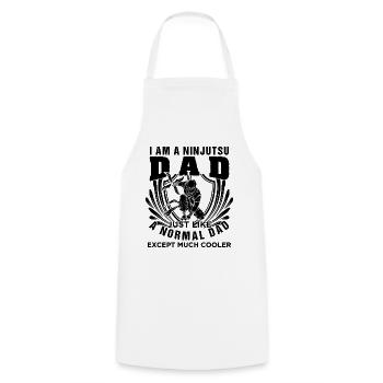 Cool Ninjutsu Dad Ninja Coach Gift - Cooking Apron - white - Front - AI Model Male 185 dark (185cm)