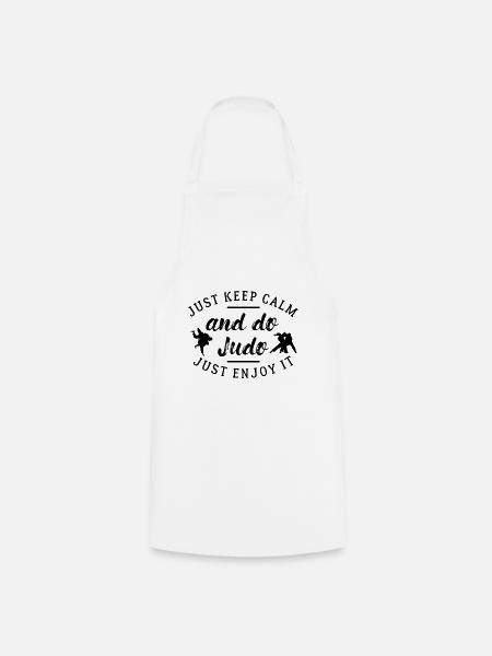 Judo Fighter Martial Arts Fan Lover Sport judoka - Tablier de cuisine - blanc