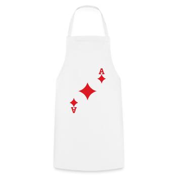 Costume de jeu de cartes Ace of Spades Poker - Tablier de cuisine - blanc - Devant - AI Model Male 185 dark (185cm)