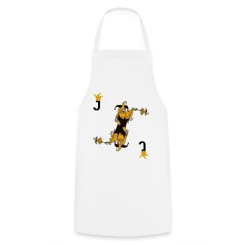 Joker ace card costume poker card game - Cooking Apron - white - Front - AI Model Male 185 dark (185cm)
