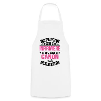 Métier Infirmière cadeau drôle original hôpital - Tablier de cuisine - blanc - Devant - AI Model Male 185 dark (185cm)