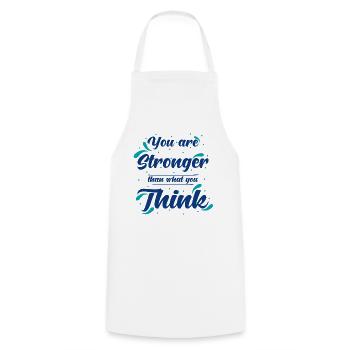 Inspiration Quote Self-worth - Cooking Apron - white - Front - AI Model Male 185 dark (185cm)