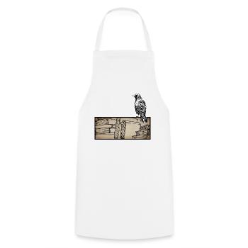 Dark Academia Esthétique Raven Crow Soft Grunge - Tablier de cuisine - blanc - Devant - AI Model Male 185 dark (185cm)